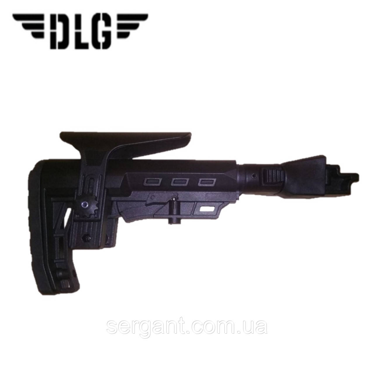 Складаний телескопічний приклад з щекою АК-DLG-SР Tactical для АК-47/АКМ/АК-74 замість штатного приклада "весло"