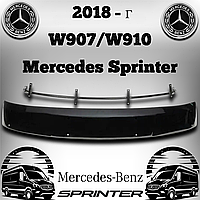 Козирок дефлектор кріплення на лобове скло для Мерседес Спрінтер Mercedes Sprinter W907/W910 2018-г чорний