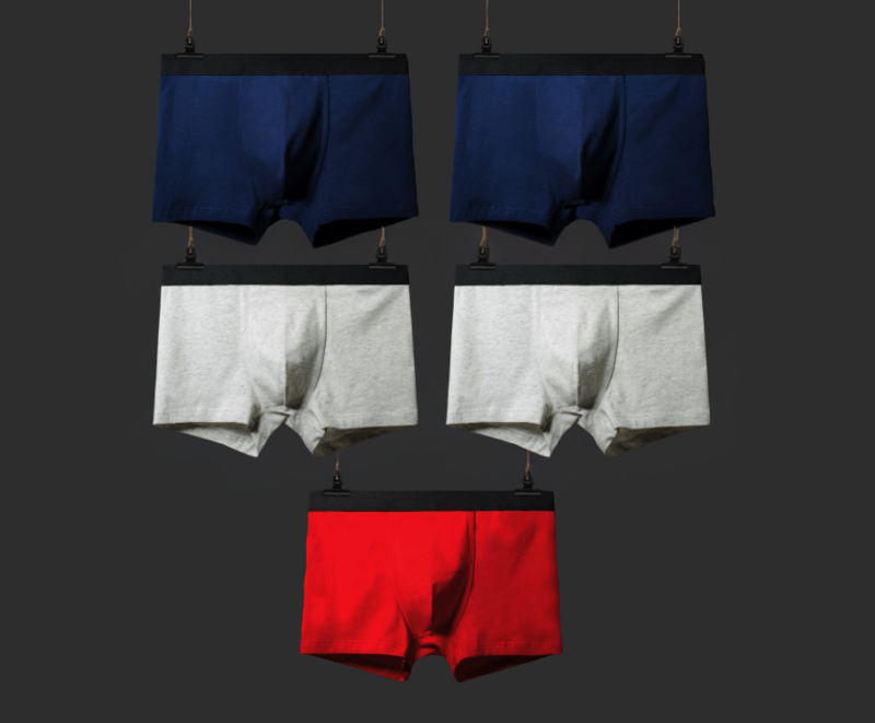 Набір чоловічих боксерів DARK DUCK різних кольорів, 5 шт., фото 1