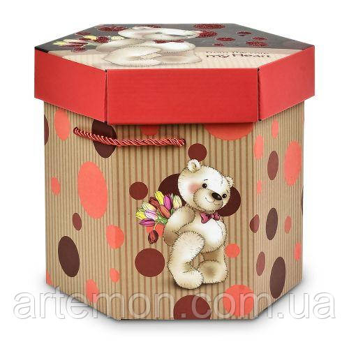 Коробка подарункова картонна "From the Heart" 23.5*27см Stenson R94906-M [Склад зберігання: Одеса №3]
