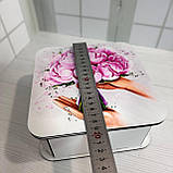 Коробка квадратна для новорічного подарунка "Ялинка" Розмір 20*20*9 см, фото 3