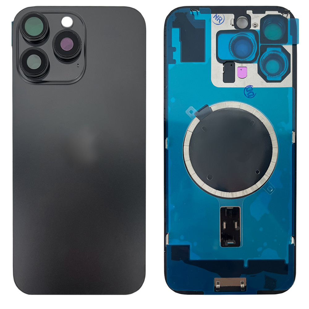 Кришка задня iPhone 16 Pro Max Black Titanium (з рамкою) Original (PRC)