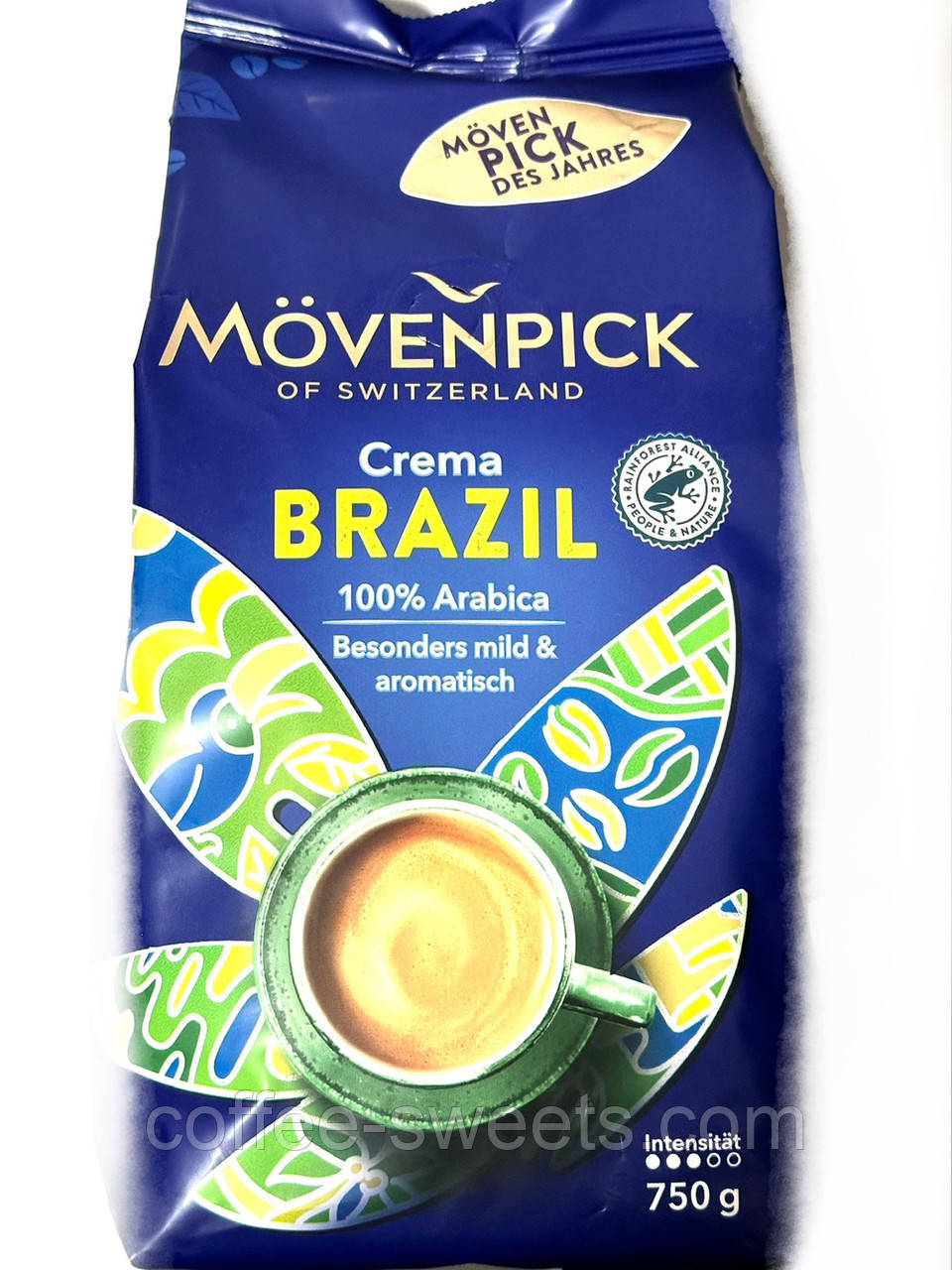 Кава в зернах Movenpick Crema Brazil 100% арабіка 750 г