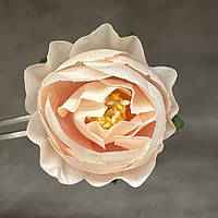 Бутон півонії 4 см, колір -світлий персик, арт 014733, поштучно, Персиковий