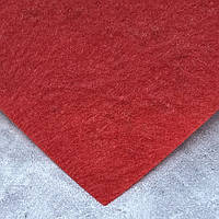 Фетр А4, 1 мм, середня жорсткість, 20*30 см, колір червоний, арт 013487, поштучно, Червоний