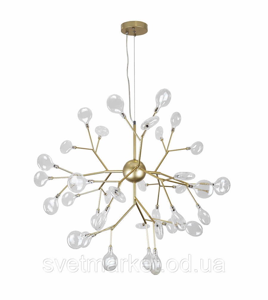 Золота підвісна люстра 918LP262-36 GD+CL, фото 1