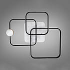 Світлодіодна люстра 60 Вт з пультом д/к та димером колір каркасу білий з чорним D-MX3099-3L WH+BK, фото 2