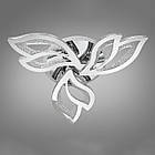 Світлодіодна люстра 55 Вт з підсвічуванням основи та пультом д/к колір каркасу хром D-3566/3HR LED 3color, фото 2