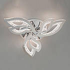 Світлодіодна люстра 55 Вт з підсвічуванням основи та пультом д/к колір каркасу хром D-3566/3HR LED 3color, фото 3