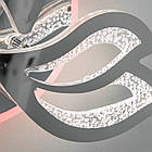 Світлодіодна люстра 55 Вт з підсвічуванням основи та пультом д/к колір каркасу хром D-3566/3HR LED 3color, фото 4