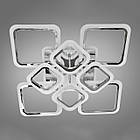 Світлодіодна люстра 115 Вт з підсвічуванням основи та пультом д/к колір каркасу хром D-HA9171/4+4HR LED 3color, фото 2