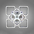 Світлодіодна люстра 115 Вт з підсвічуванням основи та пультом д/к колір каркасу хром D-HA9171/4+4HR LED 3color, фото 3