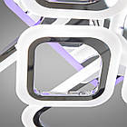 Світлодіодна люстра 115 Вт з підсвічуванням основи та пультом д/к колір каркасу хром D-HA9171/4+4HR LED 3color, фото 4