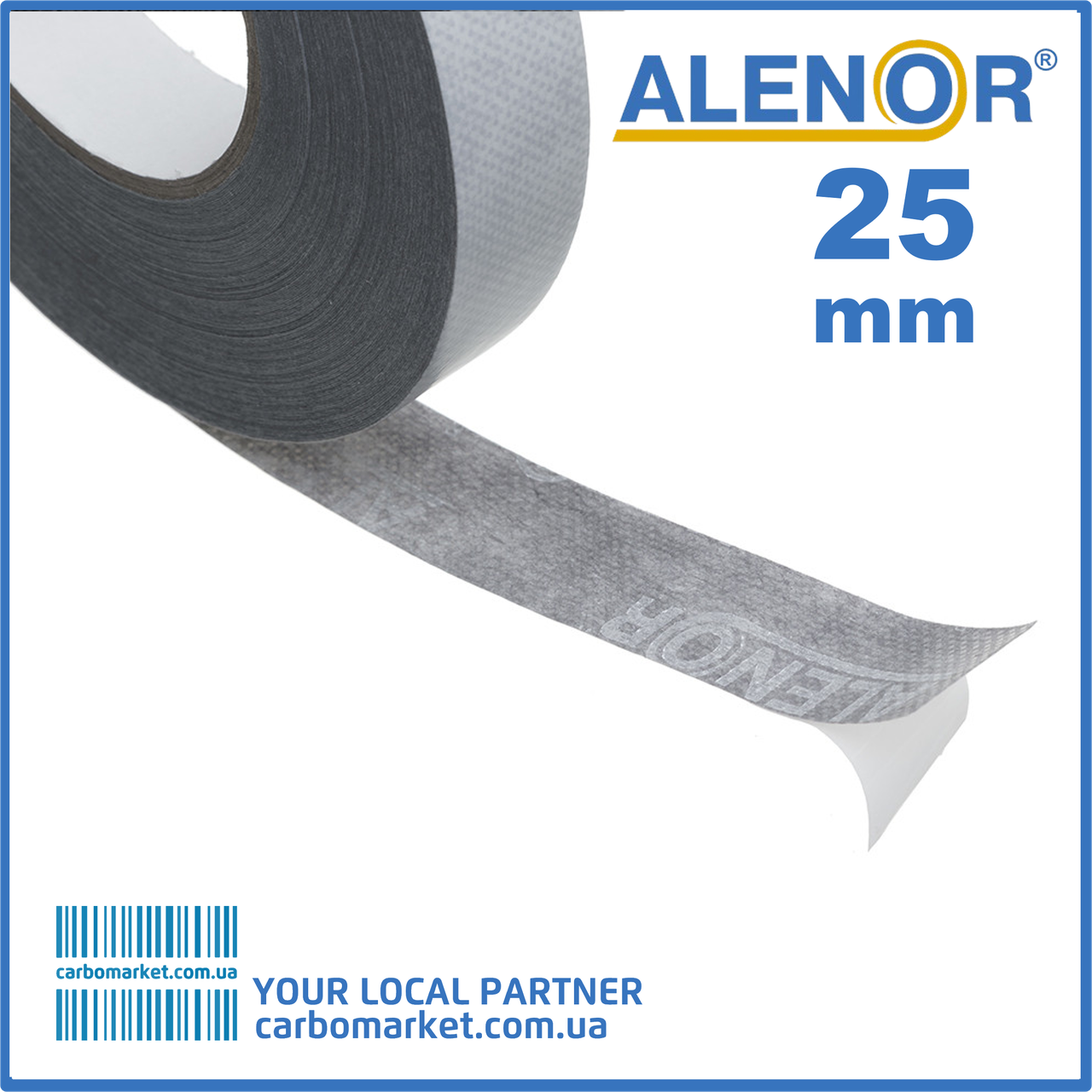 Стрічка антипилова герметизуюча ALENOR PP для торців стільникового полікарбонта (ширина 25 мм), фото 1