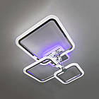 Світлодіодна люстра 65 Вт з підсвічуванням основи та пультом д/к колір каркасу хром D-A9319/3HR LED 3color, фото 3