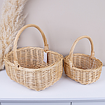 Кошик плетений прямокутний натуральний малий 25 см (6077-1) DZ