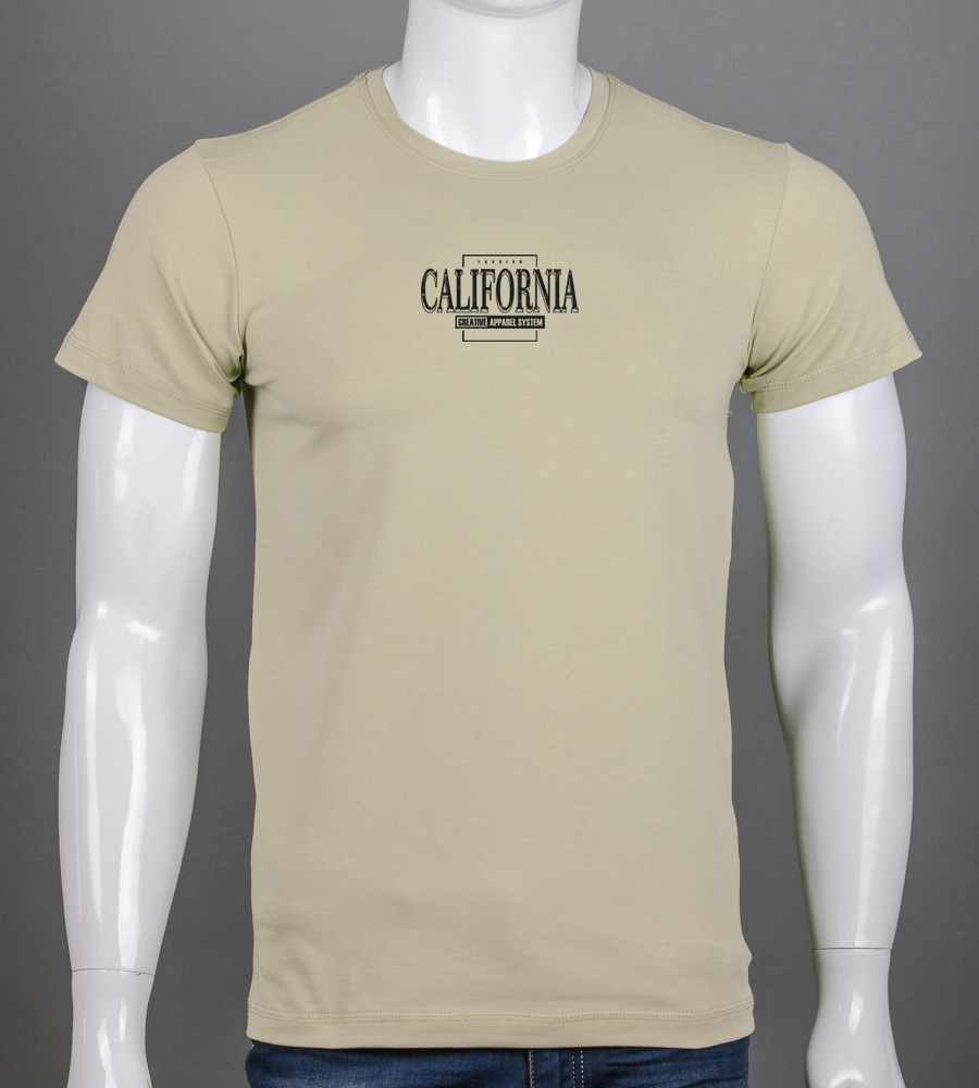 Футболка чоловіча California 2406м (Уп.4шт M-XXL), Таш