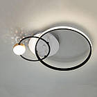 Світлодіодна люстра 35 Вт з пультом д/к та димером колір каркасу білий з чорним D-MX3097-2A WH+BK, фото 3