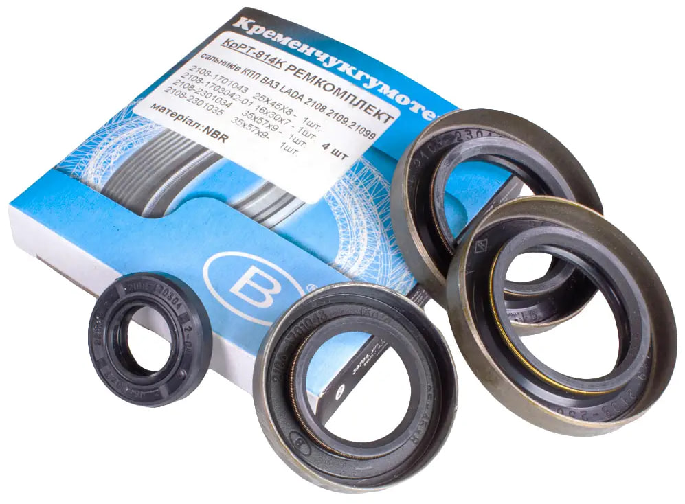 Сальники коробки передач ВАЗ 2108, 2109, 21099, 2113, 2114, 2115 КрКЗ KrRT-814К, фото 1