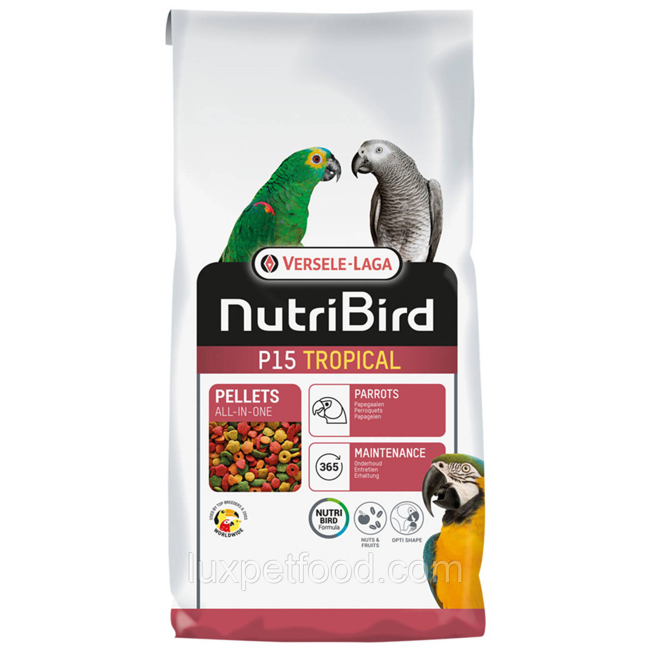 Versele-Laga NutriBird P15 Tropical 1кг / Верселе-лага нутріберд тропікал корм для великих папуг птахів parrot