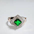 Срібна каблучка з золотими пластинами, фото 2