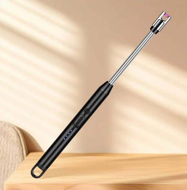 USB запальничка електрична BBQ lighter з акумулятором Чорна