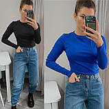 Базова кофта лонгслів Тканина: трикотажний рубчик Розміри: 42-46, 48-52, фото 2