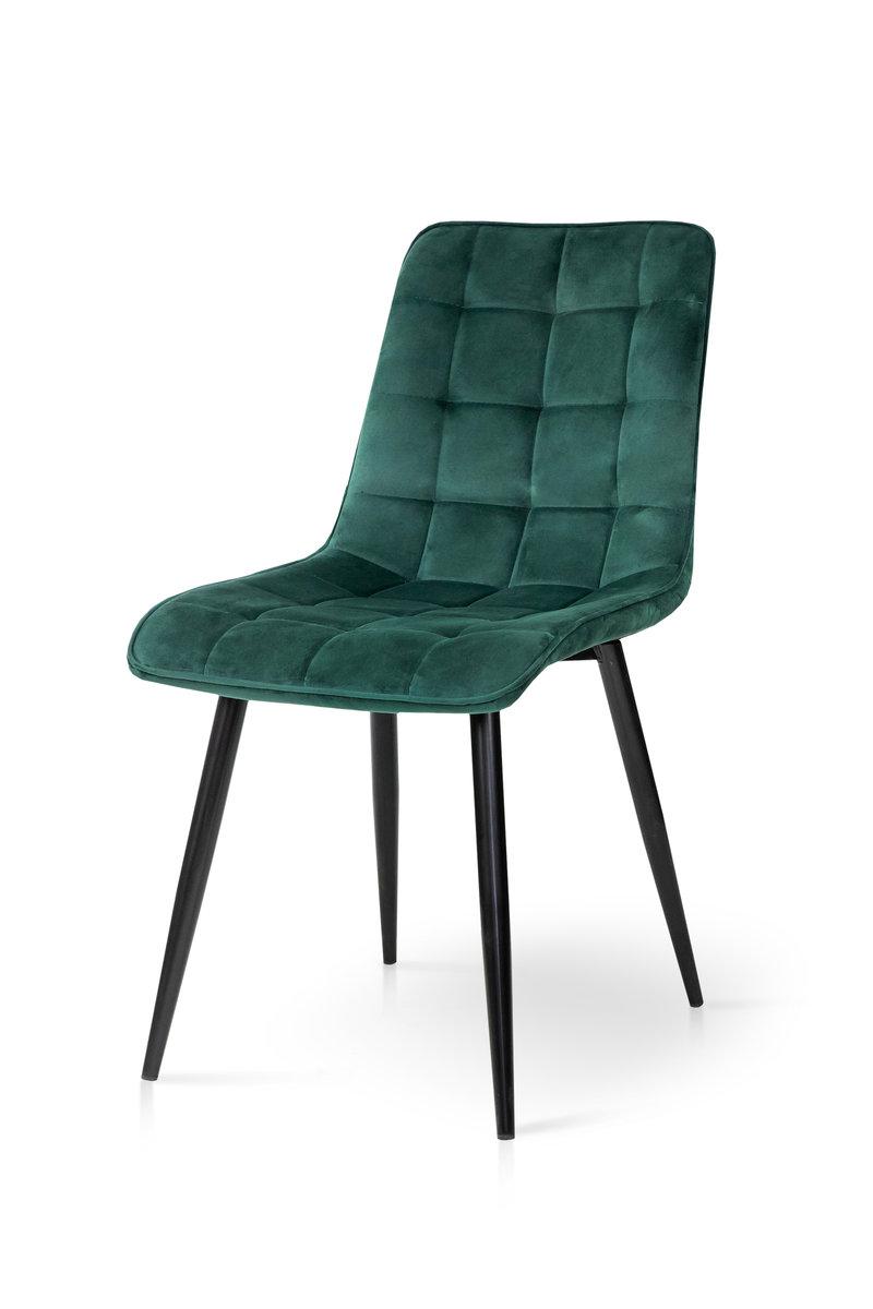 Кухонний обідній стілець м'який Віллі (велюр/зелений), фото 1