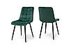 Кухонний обідній стілець м'який Віллі (велюр/зелений), фото 2
