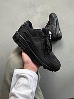 Чорні шкіряні жіночі кросівки Nike Air Max 90 Surplus Демісезонні Найк Аір Макс