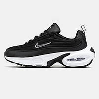 Чорні шкіряні чоловічі кросівки Nike Air Max Portal Демісезонні Найк Аір Макс Портал