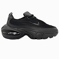 Чорні шкіряні жіночі кросівки Nike Air Max Portal Демісезонні Найк Аір Макс Портал