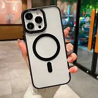 Чорний прозорий чохол на iPhone 12 Pro Max з MagSafe