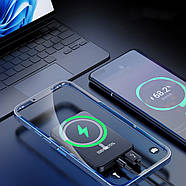 Повербанк з бездротовою зарядкою MagSafe та дисплеєм PowerBank Q9 10000 mAh Чорний, фото 4
