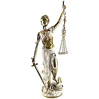 Фігура Феміда бронзова в білому платті