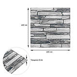 Панель стінова 3D 680*680*4mm сірий сланець (D) SW-00002003, фото 6
