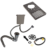 Кухонна мийка Platinum Handmade 7846 PVD чорна з омивачем склянок та підставкою ножів 3.0/0.8, фото 8