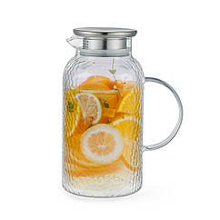 Глечик для напоїв із кришкою 17.2х13.2х24.5 см/1800 мл зі скла Fissman