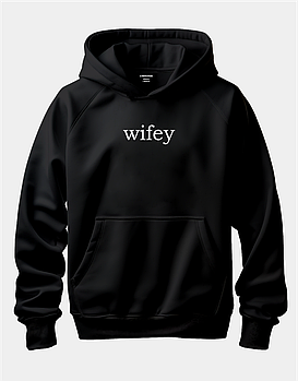 Крутий худі з принтом "Wifey"