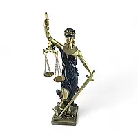 Статуетка Феміда колір бронзи в блакитному платті