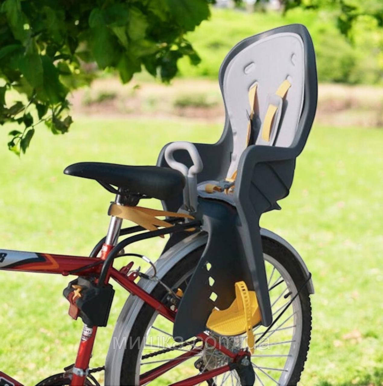 Дитяче велосипедне крісло TILLY Safe Road T-832, з м'якими накладками на плечі, з ручкою, 12-22 кг, фото 1