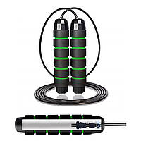 Скакалка швидкісна для кросфіту Cornix Speed Rope Classic XR-0148 Black/Green