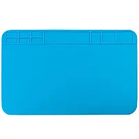 Килимок силіконовий для пайки і ремонту техніки термостійкий 300х200 мм (синій)