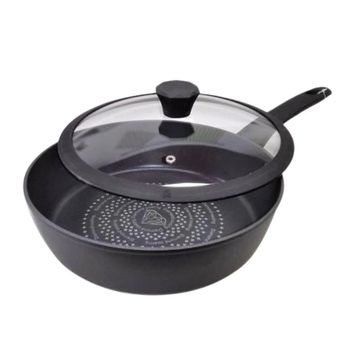 Сковорідка з кришкою BN-450 Алмазне покриття 28 х 7.5 см., фото 1