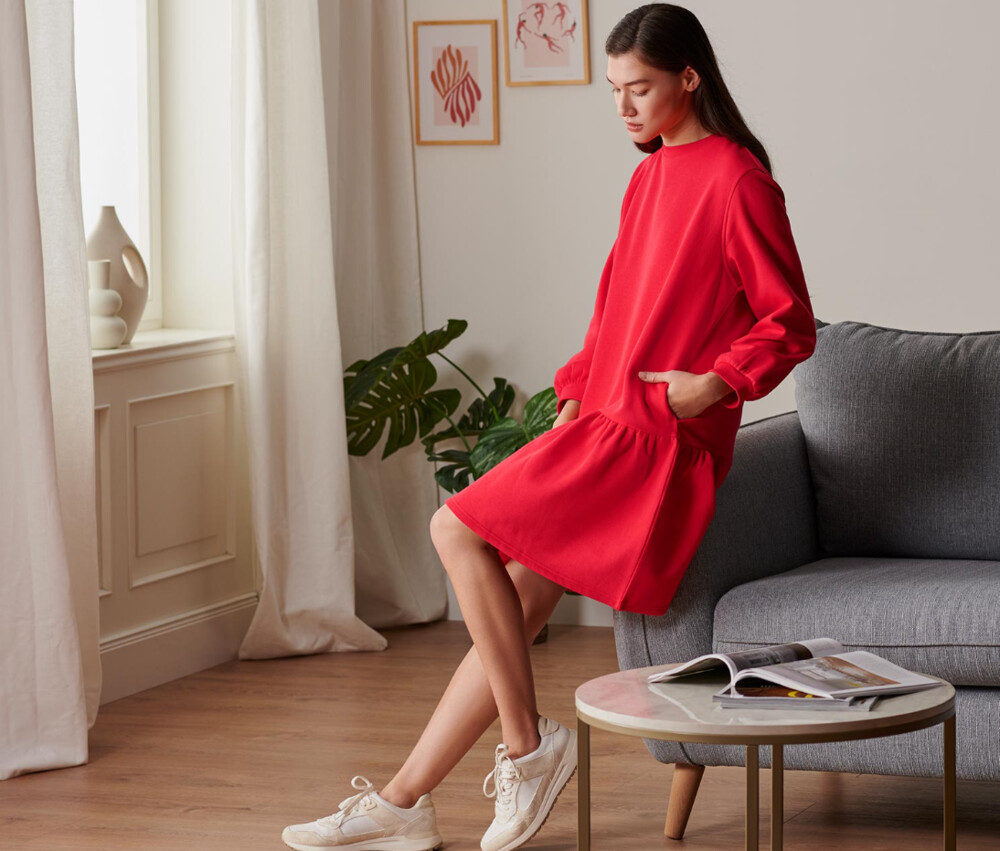 Стильна зручна жіноча тепла сукня, плаття від tcm tchibo Чібо , Німеччина, L-XL, фото 1