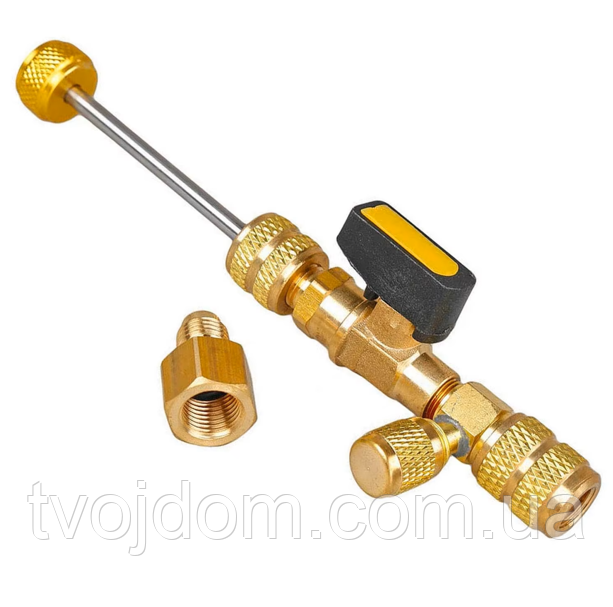 Вентиль Whicepart для заміни золотників під тиском1/4"SAE (R-134,R-22,R-404a) и 5/16"SAE (R-410a&R-32)