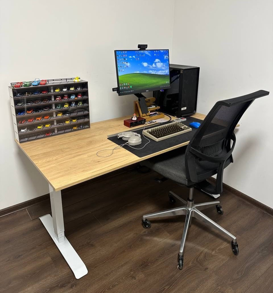 Рама для топового столу AOKE Motion Білий електроніка Timotion Тайвань. 2 мотори, Пам'ять, висота 66-131 см, фото 1