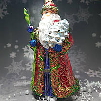 Скляна ялинкова прикраса Дід Мороз Snegka Poland, фото 3