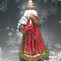 Скляна ялинкова прикраса Дід Мороз Snegka Poland, фото 4