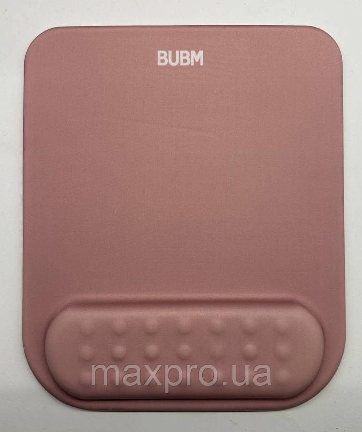 Килимок для миші BUBM із подушкою під зап'ястя персиковий